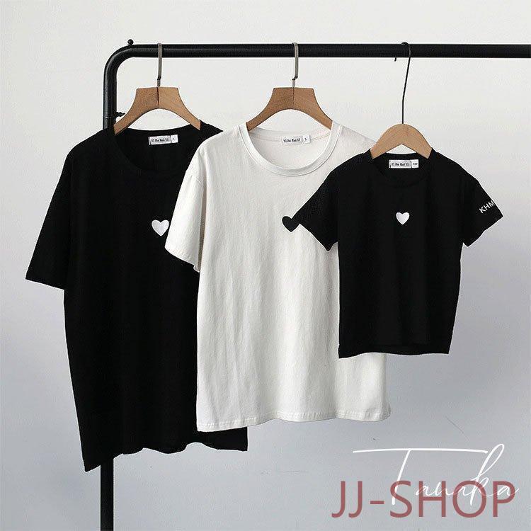 親子ペア 親子コーデ 親子ペアルック Tシャツ キッズ 親子ペア お揃い シャツ 女の子 男の子 パパ ママ 子供服 メンズ レーディス 親子服 キッズ 上着半袖 ホワイト ラウンドネック カップル 