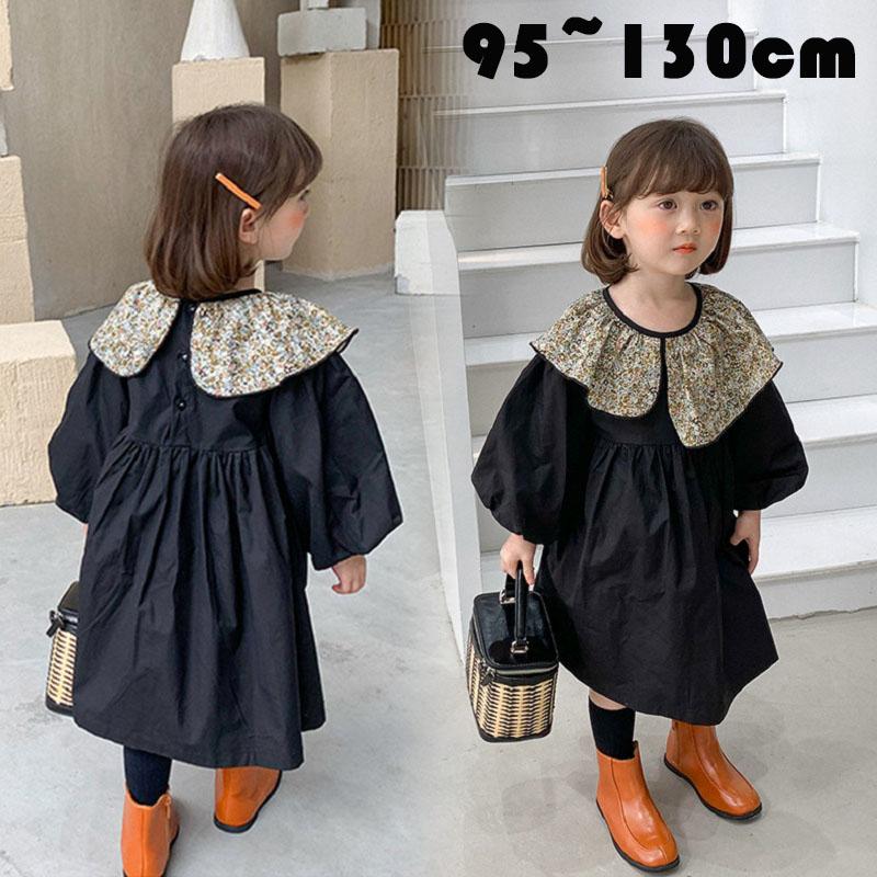 ワンピース キッズ ベビー 子供服 女の子 花柄 プリント 春服 春物 夏 長袖 ワンピ キッズワンピ 保育園 カジュアル おしゃれ 子ども服 キッズ 人気 可愛い ジュニア服 【商品コード】：H24